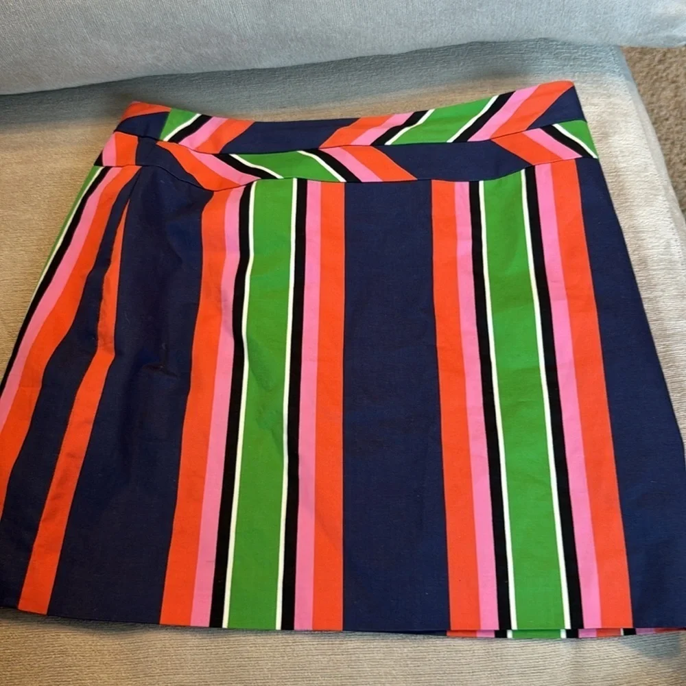 Trina Turk Free Time Mini Skirt Women's Size 4 Portofino Striped Pencil Lined